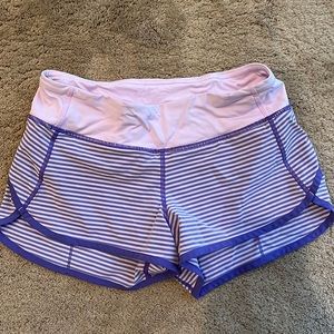 Purple lululemon shorts